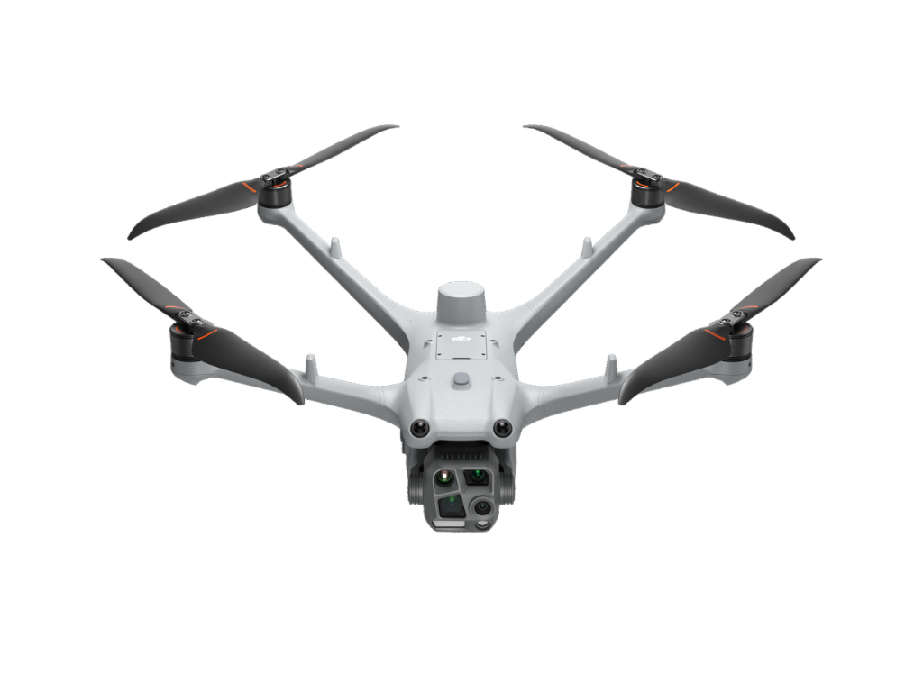 Abbildung einer DJI Matrice 4TD in Frontalansicht.