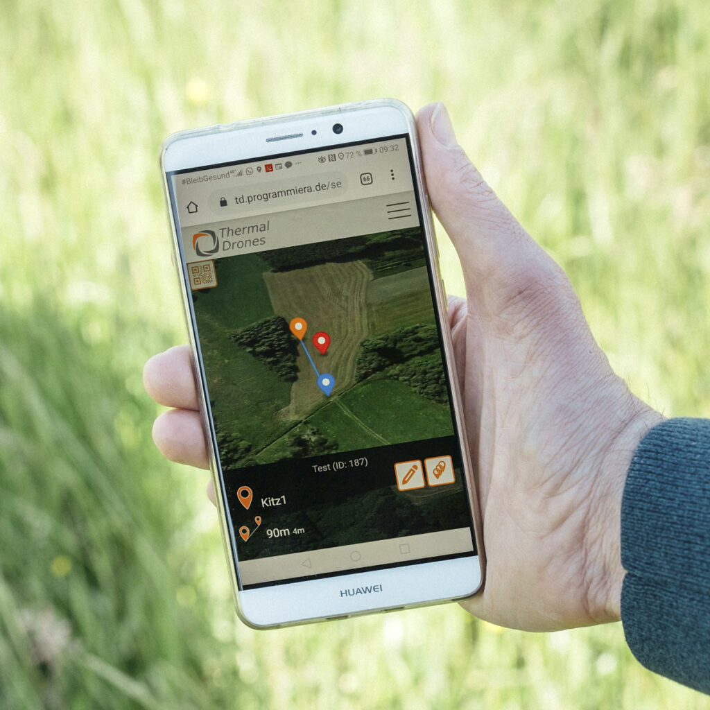 Handy mit thermal DRONES App
